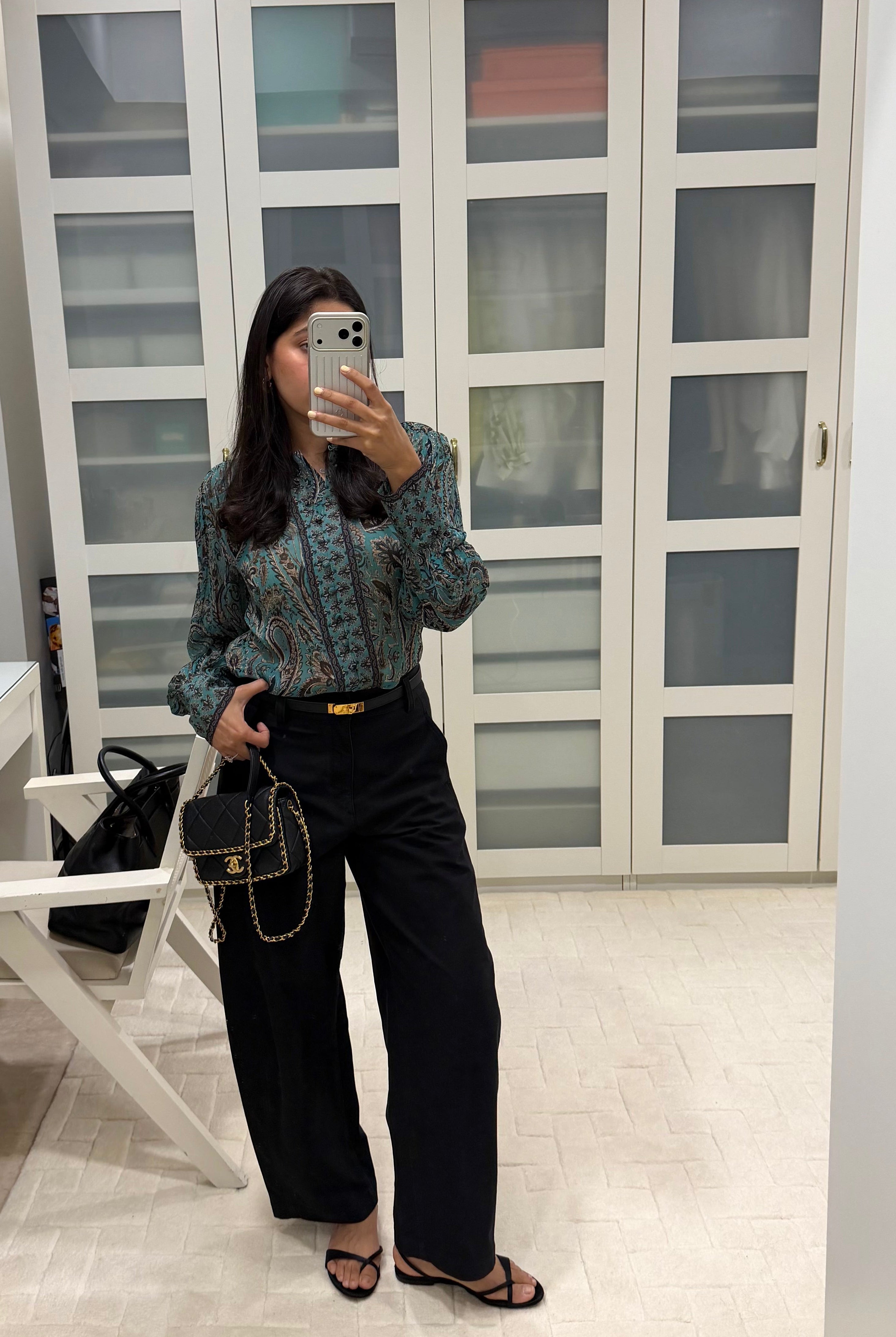 Isha Sutaria wearing Calling June Harper Blouse