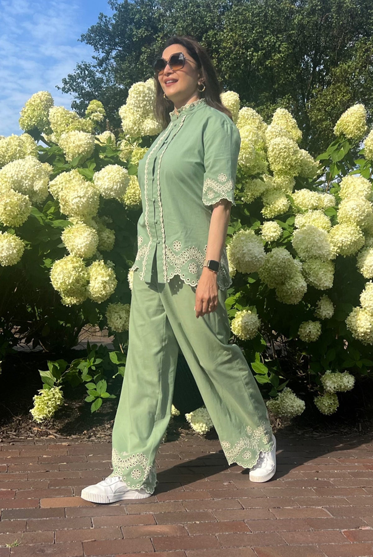 Celebrity Madhuri Dixit wearing Calling June co-ord set