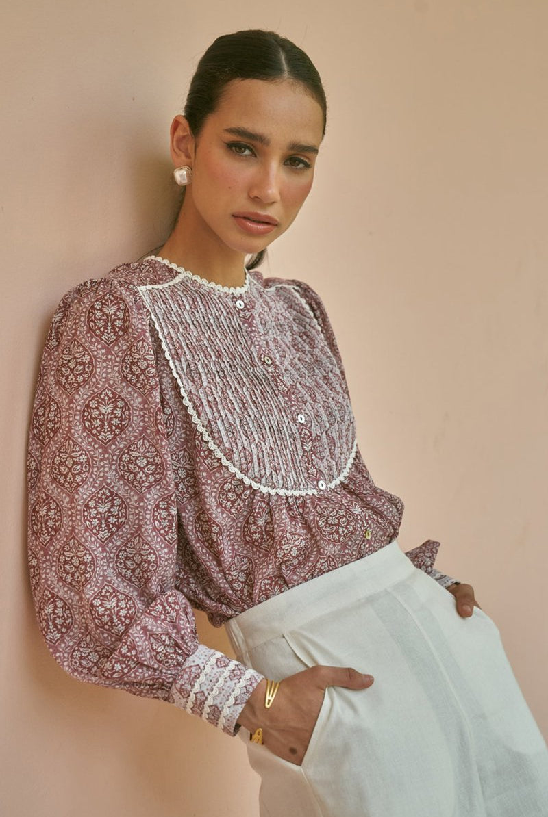 Ivy Red Blouse - Calling June India