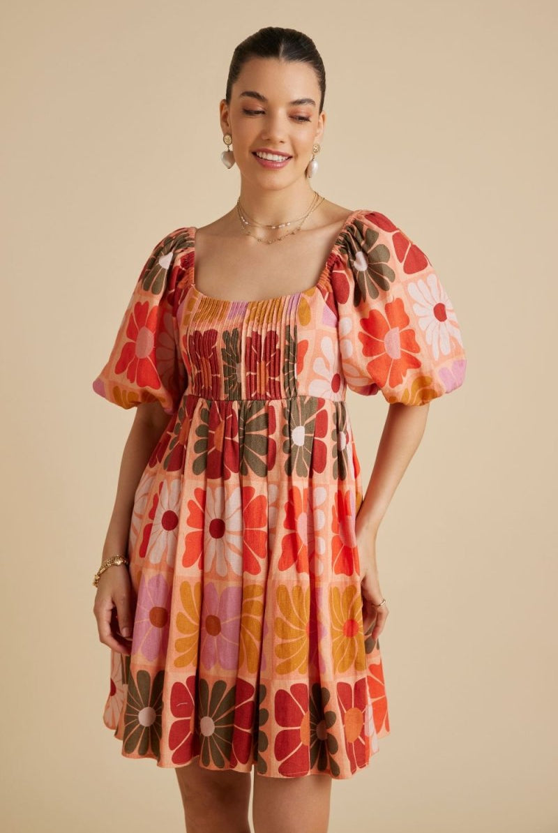 Maple Linen Mini Dress - Calling June India