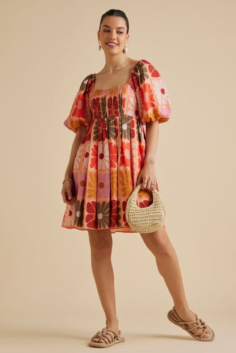 Maple Linen Mini Dress - Calling June India