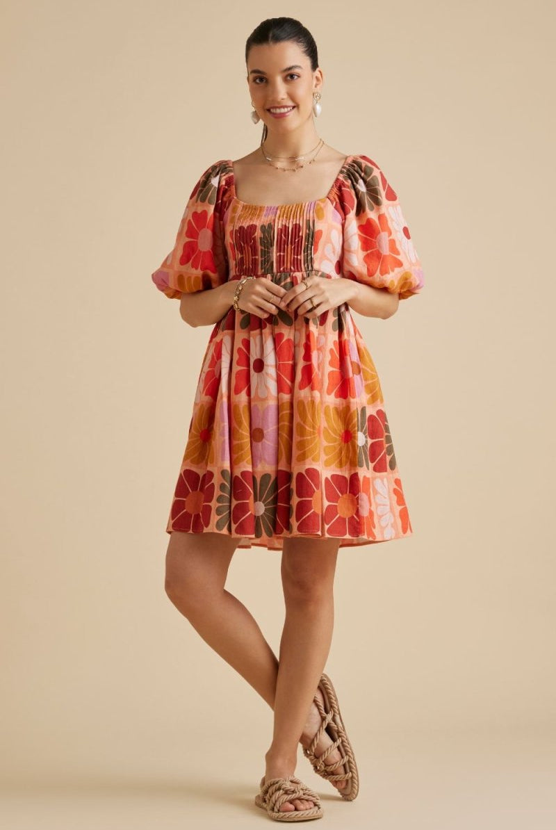 Maple Linen Mini Dress - Calling June India