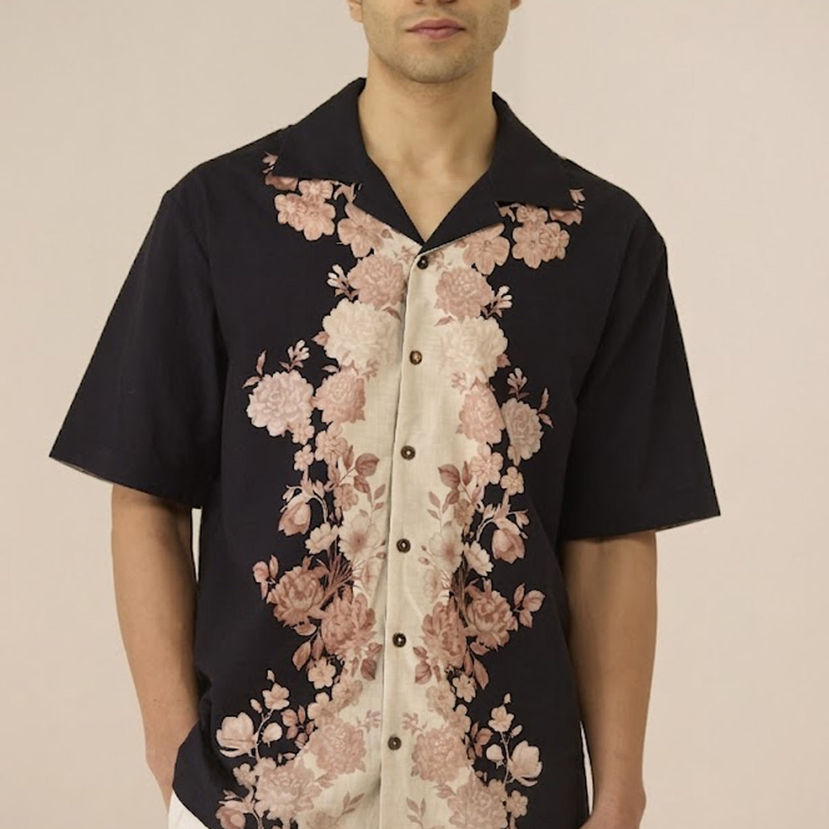 Calling June Alex Panelled Shirt in Ivory Floral | Cotton | Islaa SS26 ...