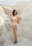 Calling June Bondi Matching Set Embroidered Cotton Linen Set