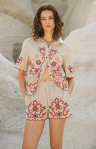 Calling June Bondi Matching Set Embroidered Cotton Linen Set