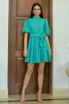 Dahlia Teal Dress - Calling June India