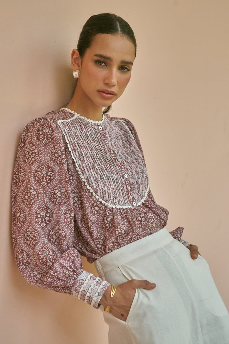 Ivy Red Blouse - Calling June India