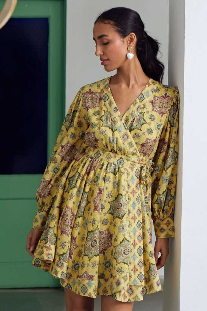 Suncup Wrap Dress - Calling June India